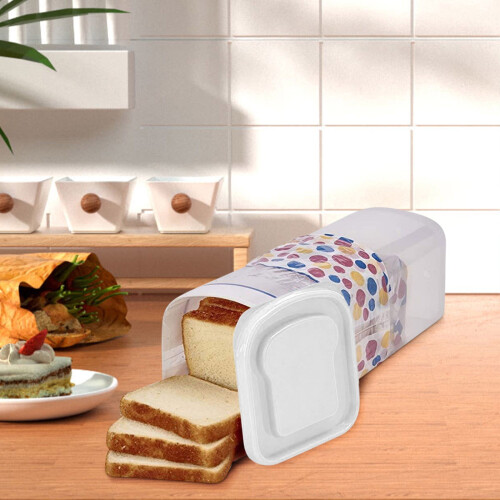 Bread Box, Plastic Bread Container, Bread Storage for Kitchen Counter, Bread Keeper with Airtight Lid, Tall Bread Saver, Sandwich Bread Holder 1