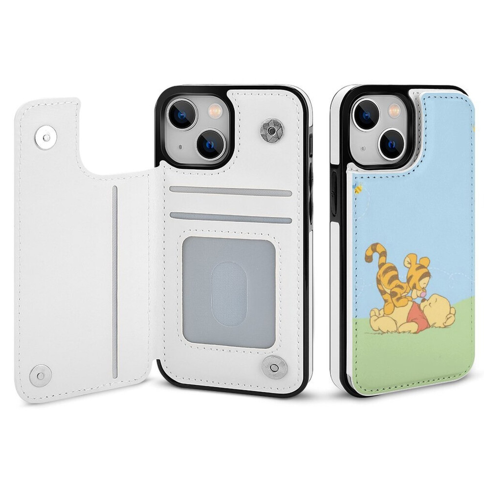Winnie The Pooh Compatible Iphone 14 Wallet Case With Card Holder, Pu Leather Folio, Shockproof Cover For Women/Girls 9425574721686