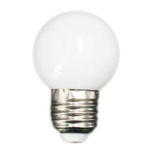 Ampoules LED Qtmnekly E27 - Globe LED givré E27 1W, couleurs blanc/rouge/vert/bleu/jaune, 220V - 1 pièce (blanc)