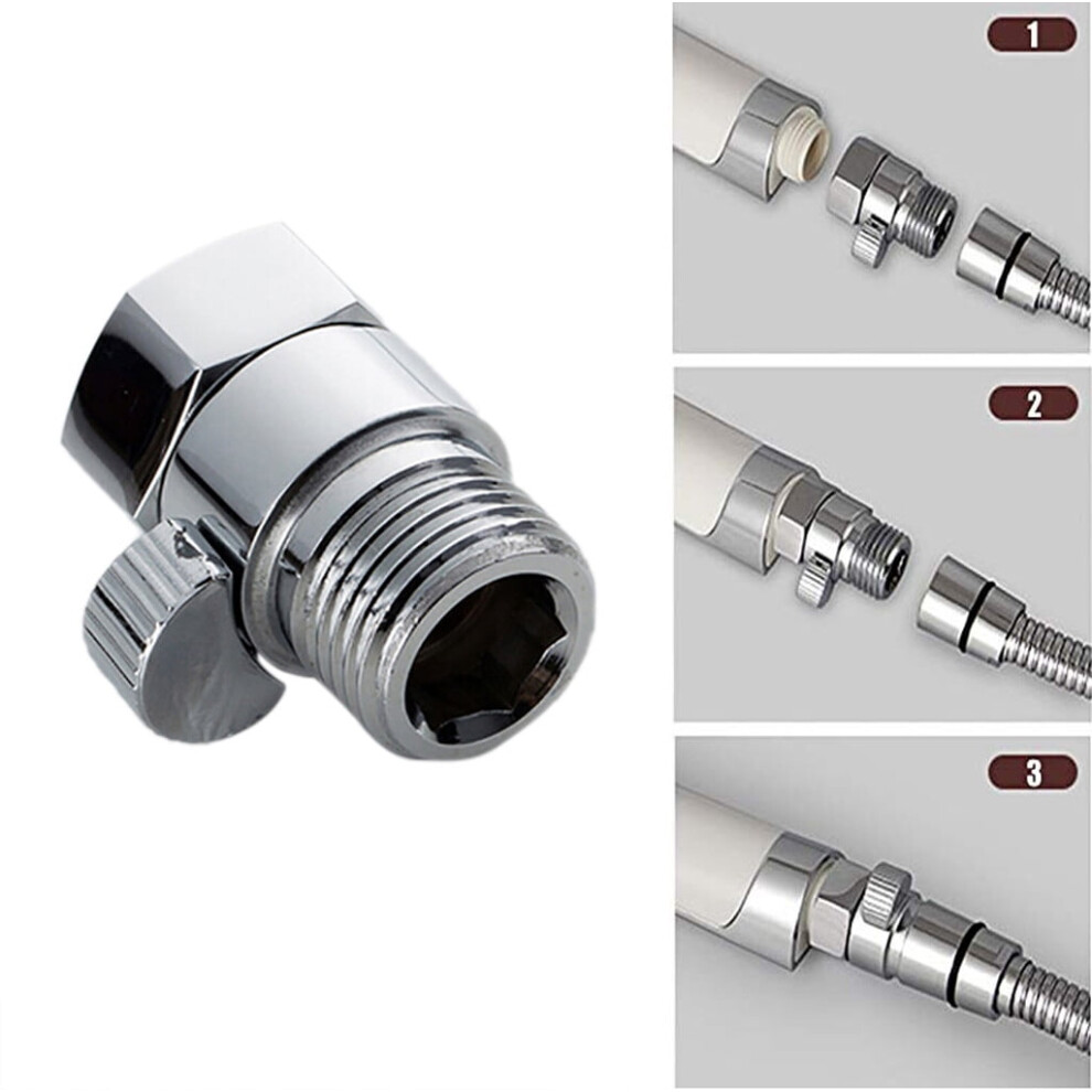 Rnemite-Amo Dealsï¼High Pressure Showerheads Shower Shut-Off Connector Water Connector Adapter Regulator 9425574723796