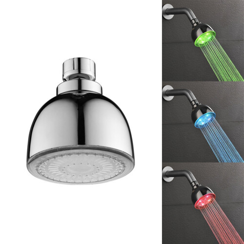 Κεφαλή ντους με LED για θερμοκρασία ντους 3 με τετράγωνο φινίρισμα κοιλιακών που