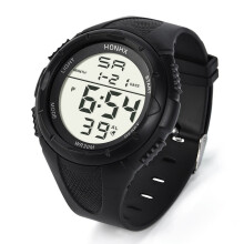 Kayannuo Weihnachts-Sale: Modische Herren-LED-Digitaluhr mit Alarm, Silikonarmband, Militäruhr, Quarzwerk