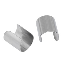 6 stk. julegavegave U-formet øreclips kvastørering manchet mand frøken unisex rustfrit stål