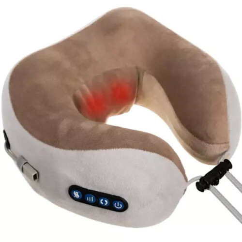 Travesseiro térmico para pescoço com massagem - Aquece e massageia o pescoço.