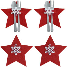 Décorations de Noël Kayannuo - Liquidation de Noël - Porte-couverts de Noël - Sac à couverts de Noël - Décoration de table de Noël -