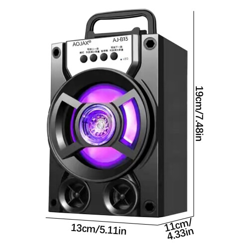 lulshou Φορητό ηχείο Bluetooth εξωτερικού χώρου Subwoofer Συλλογή πολύχρωμων φώτων 2