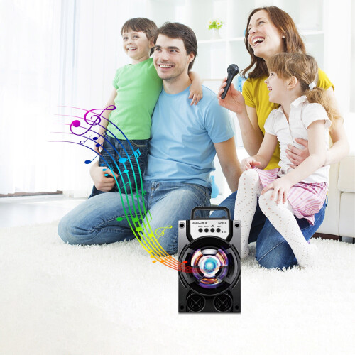lulshou Φορητό ηχείο Bluetooth εξωτερικού χώρου Subwoofer Συλλογή πολύχρωμων φώτων 1