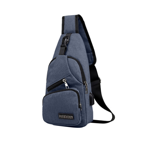 Σακίδιο πλάτης Herrnalise Crossbody Sling, δερμάτινη τσάντα στήθους με πολλές τσέπες και θύρα 1