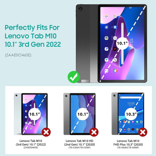 Capa protetora rígida ultrafina com suporte para Lenovo Tab M10Plus (3ª geração, 10,6 polegadas). 1