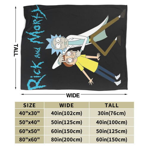 Κουβέρτες Rick And Morty για ριχτάρια, βελούδινες κουβέρτες ταξιδιού, υπνοδωμάτιο, 2