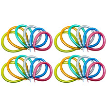 Lot de 200 longs ballons métalliques décoratifs pour anniversaire, baby shower, festival ou mariage.