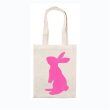 Borsa tote in tela BAILANku per Pasqua, borsa in tessuto con design a coniglietto pasquale, borsa per bomboniere di Pasqua con manici, compatibile