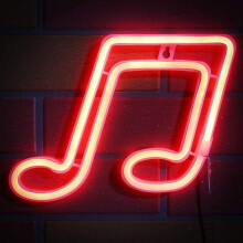 LINLIN Neonskilt, Musik Neonskilt Lys Væg LED Neon Natlampe USB Batteridrevet LED Neonlys Skilt Soveværelsesindretning