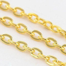 9,75 meter lange ketting met gouden ijzeren kruisjes, schakels, kabel, O-vormige ketting voor het maken van sieraden, accessoires en