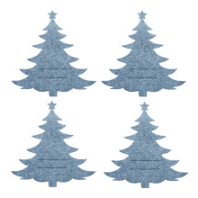 Ensemble de 4 sacs à couverts de Noël XIUH, support à ustensiles de cuisine non tissé pour couverts, compatible avec la décoration des fêtes