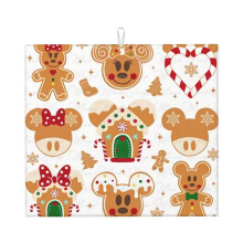 Tapis égouttoir à vaisselle Mickey Mouse pour plan de travail, en microfibre, à absorption rapide.