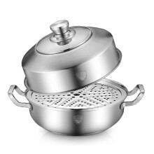 Stainless Steel Seafood Steamer Pot Double Layer Large Capacity Soup Pot for Induction Cooker
