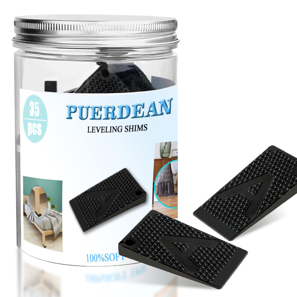 Furniture Leveling Shims 35 Pack Nonslip Rubber Wedge Pads For Uneven Floors And Heavy Duty Furniture 9113335001992