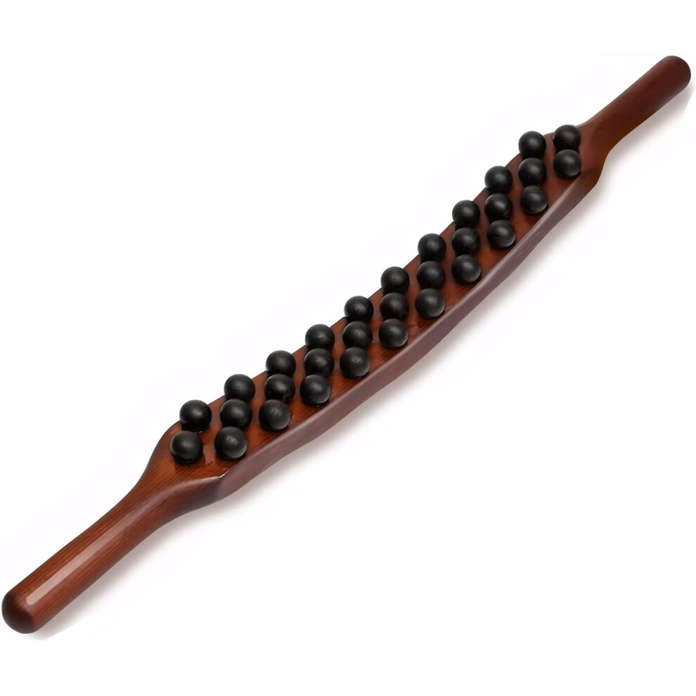 Wood Massage Stick Cellulite Massager with Ergonomic Grip for Full Body Muscle Relief