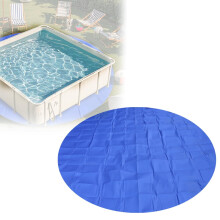 8ft Round Pool Ground Cloth Waterproof Puncture Resistant Heavy Duty Swimming Pool Floor Protector Blue