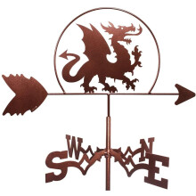 Vintage Cast Iron Weather Vane for Roof and Garden Outdoor Wind Direction Indicator