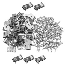 Aluminum Fence Clips with Screws Heavy Duty RustResistant for Wire Fencing and Livestock Panels