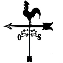 Stainless Steel Rooster Weather Vane for Garden or Roof, Vintage Design, 360 Rotation, Durable