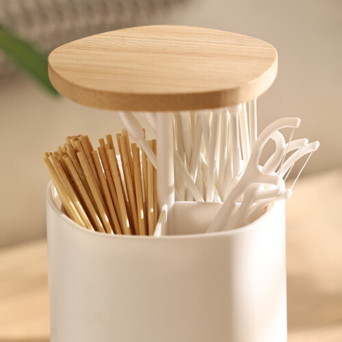 Toothpicks Dental Floss Retro Dispenser Small Container Push Type 2