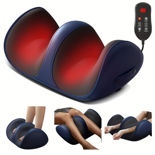 Ασύρματο μασάζ ποδιών Shiatsu 3D με θερμότητα, επαναφορτιζόμενη θύρα USB-C, βαθύ ζύμωμα 2