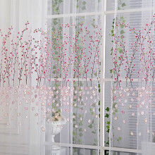 Kiplyki Tukkumyynti Wintersweet Curtain Tulle Ikkunakäsittely Voile Drape Valance1Panel Kangas