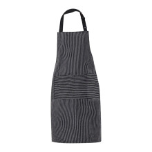 ¡Liquidación de TEVEQ! Delantal de algodón y lino con cuello alto y rayas, ideal para el comercio exterior. Delantal de cocina para mujer con