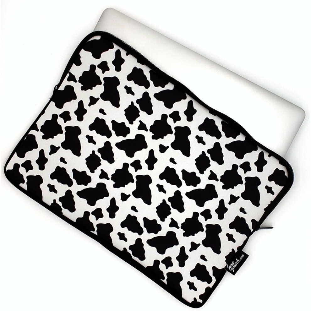 13-15 Inch Cow Print Laptop Sleeve Case/Water-Resistant Neoprene Notebook Computer Pocket Tablet Briefcase Carrying 9395123835785