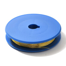 Rond koperdraad voor het maken van sieraden, goudkleurig, 0,4 mm, ca. 80 m/rol