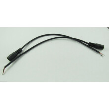 Lot de 5 connecteurs d'alimentation CC pour vidéosurveillance (5,5 x 2,1 mm femelle) avec câble de 25 cm.