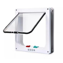 BESTSKY Cat Door,XL Pet Door for Exterior Doors,Two-Way Cat Door for Exterior Door,White