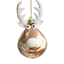 1/2 Stück Elch-Weihnachtskugeln, Christbaumschmuck zum Aufhängen, Dekoration für Zuhause, Feiertage, Partys, Neujahrsgeschenke, Weihnachtsartikel