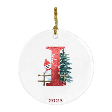 Weihnachtsschmuck 2024, Schneemann-Anhänger mit 26 Buchstaben, passend für den Weihnachtsbaum, als Dekoration für Zuhause und als Geschenk für