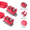 Red2Pcs Circuit Breaker Boat Automatic Reset Fuse Stud Bolt Self Double Head 3