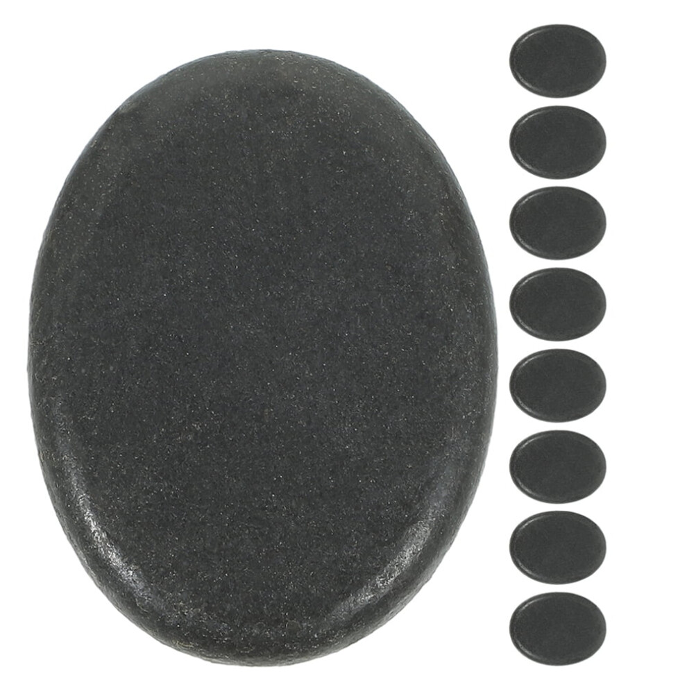 12pcs Basalt for Massage Spa, Thumb Finger Scraping Plate, Relaxing Massaging Stones