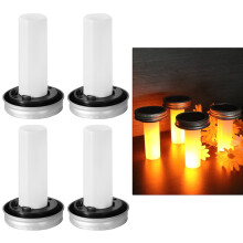 YiFudd Lid, Solar Warm White String Lid Insert GardenPatio Party Wedding Christmas Decor Lighting Fits Plain Mouth Jar