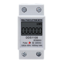 1 db 50A60A DDS1108LCD digitális kijelzős, egyfázisú fogyasztásmérő háttérvilágítással