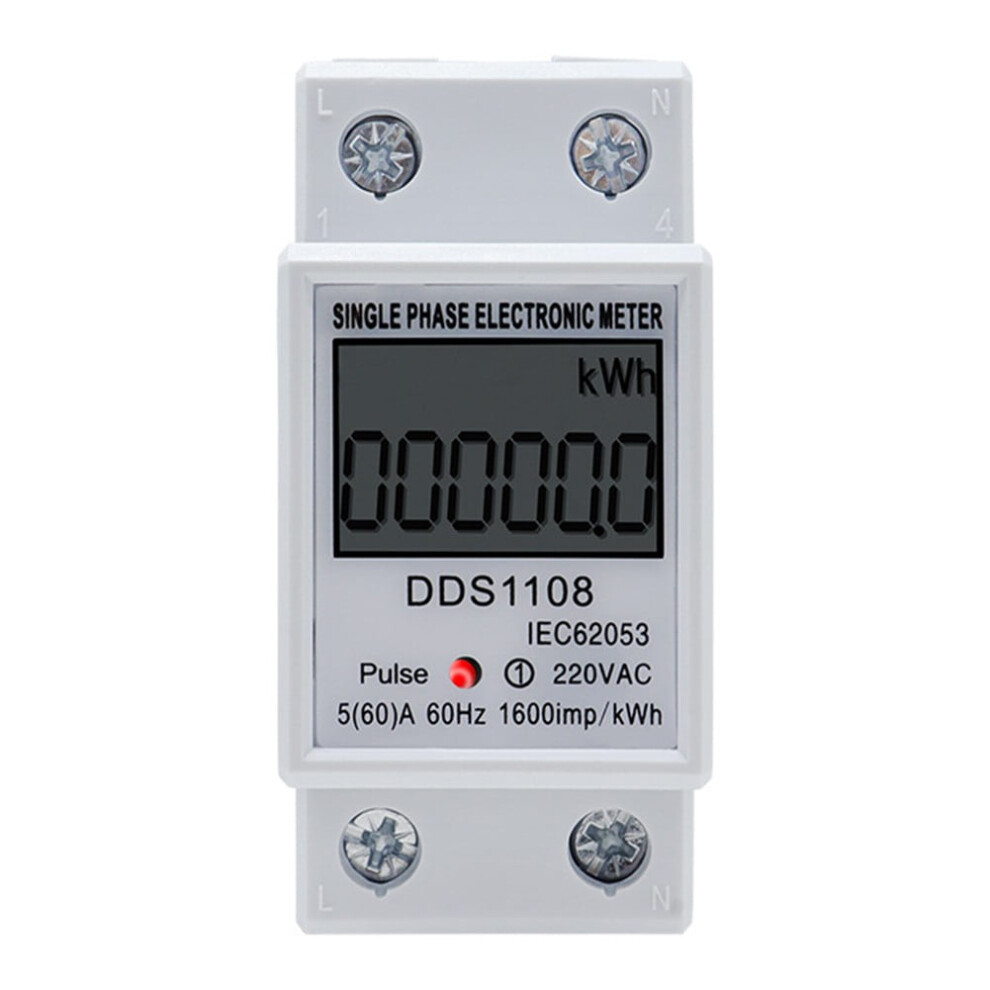 1Pc 50A 60A Dds1108 Lcd Digital Display Single Phase Energy Meter With Backlight 9395123929507