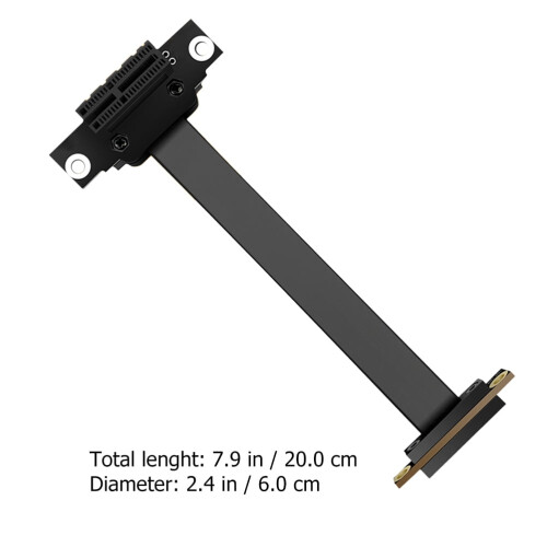 Cable extensor elevador Guangmc PCI-e1X con conector - Negro 2