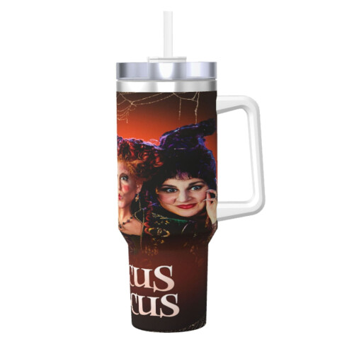 Hocus Pocus Ποτήρι 40oz με λαβή και καπάκι από καλαμάκι, μονωμένο ποτήρι, μπουκάλι νερού 1