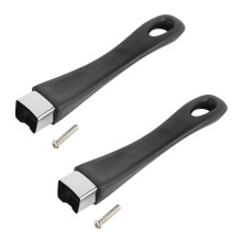 2x Schwarze Ersatz-Bakelitgriffe für Pfannen, Töpfe und Kochgeschirr