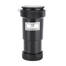 Uadme draagbare Barlowlens met zwarte astronomische accessoires, duurzame kunststof vergrootlens van optisch glas.