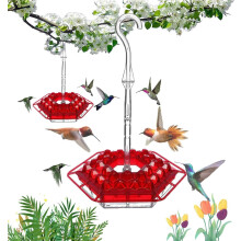 WdianOutdoor2Pack Kolibri-Futterhäuschen - Ameisen- und bienenresistent, Kunststoff, zum Aufhängen im Freien, Rot, geeignet für Gärten und
