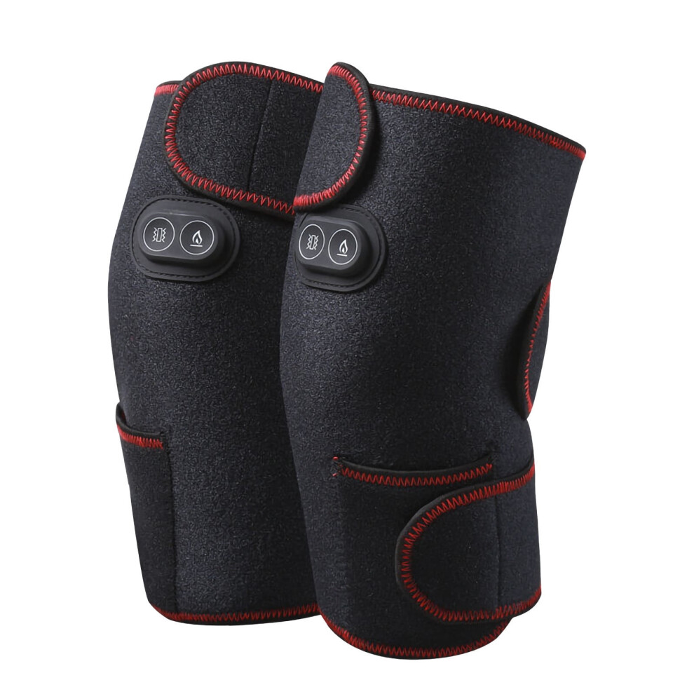 Kiplyki Heated Knee Pad with Massage Vibration, Compatible with Knee Fatigue & Leg Pain Relief, Heating Knee Massager