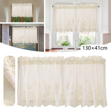 Hxoliqit Lace Floral Lace Curtains Kitchen Coffee Curtains Bedroom Rod Curtains Lace Short Curtains Lace Curtains 51 X 16 Inches 1Panels