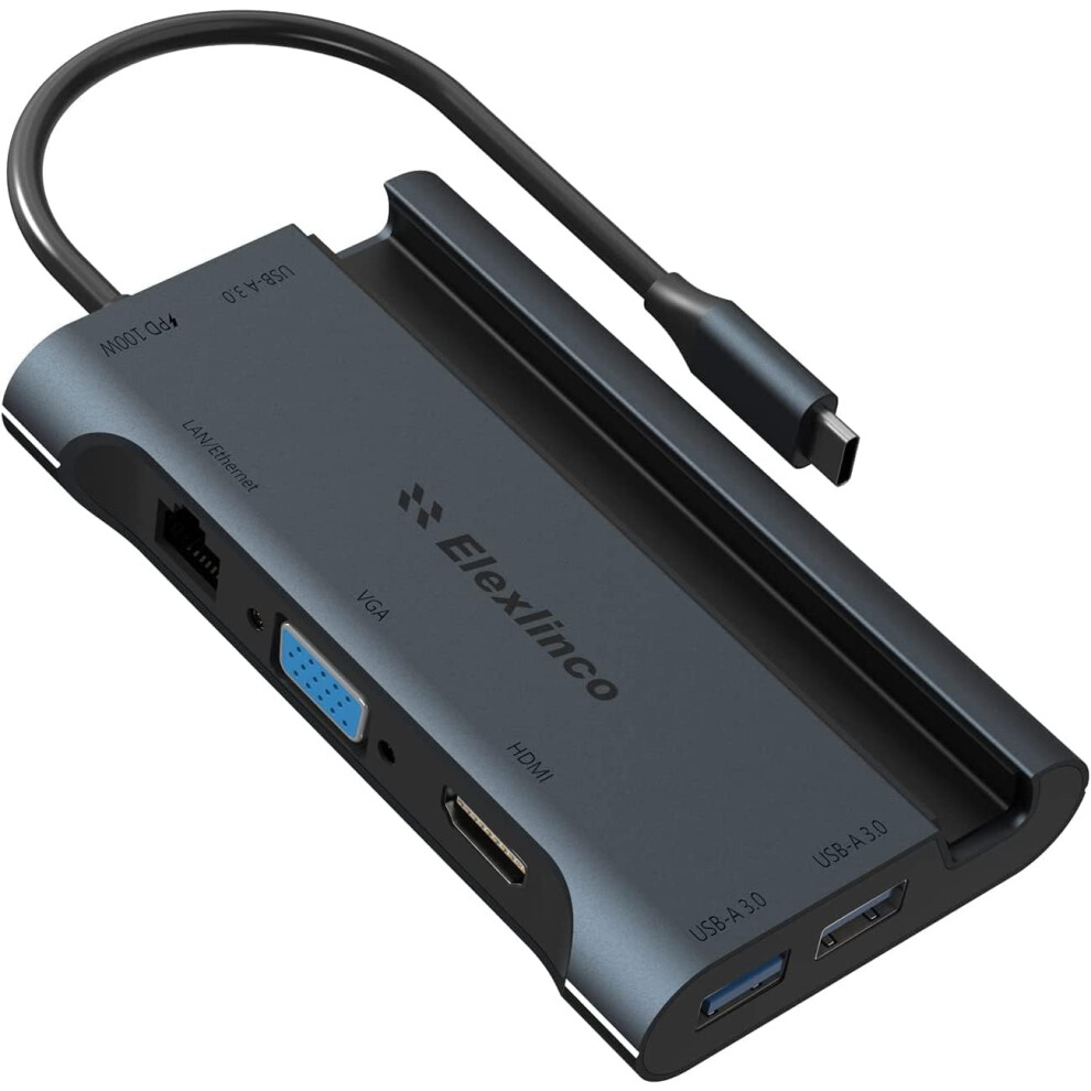 Usb C Hub Multiport Adapter, 7 In 1 Usb Dongle With 4K Hdmi Output And Pd 100W Power Delivery, Type C Docking 9395123051963